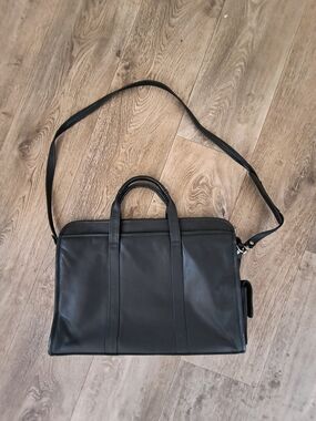Wilson Black Leather Briefcase